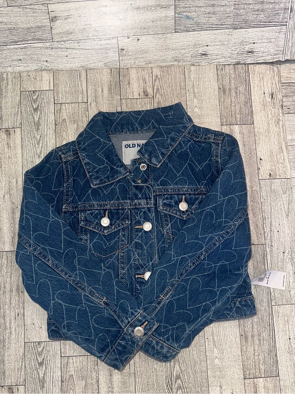 Old Navy Kids Denim Jacket with Heart print size 4T